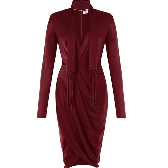 Burgundy Altuzzara Wrap Dress