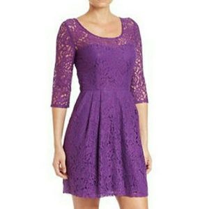 Betsey Johnson Lace Fit and Flare Dress