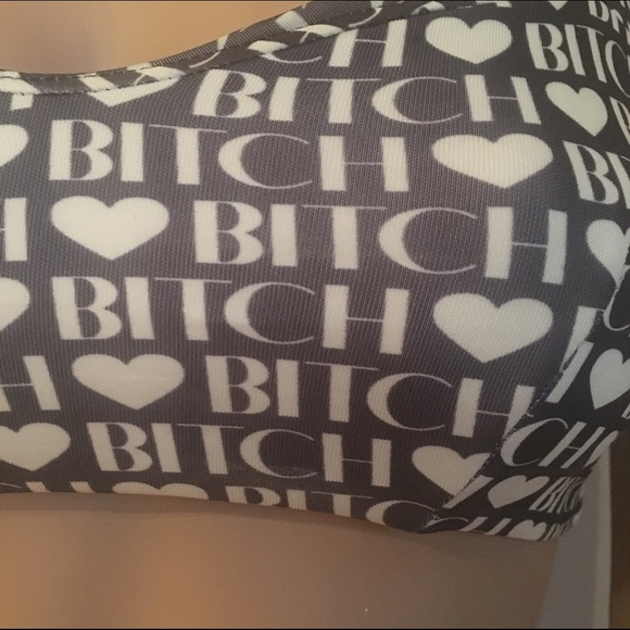 🔴SOLD🔴NWT $65 Bralette "Bitch" - Picture 1 of 4