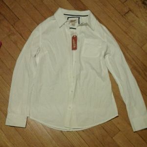 Woman's Arizona Jeans white button down