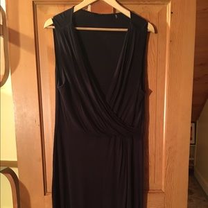 2 black dresses tahari cotton & stretchy lace