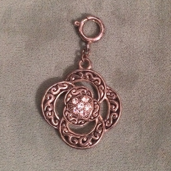 Beautiful Silver Plated and Rhinestone Pendant