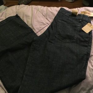 Wide leg jeans new stovepipe dark wash