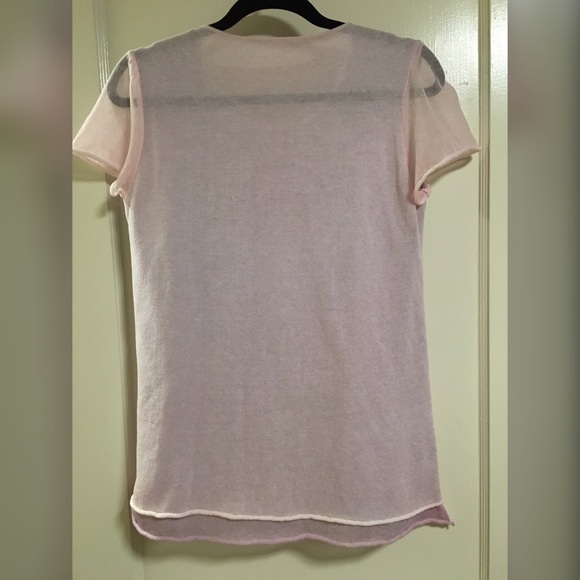 Leather Panel Short Sleeve Top - Picture 2 of 4