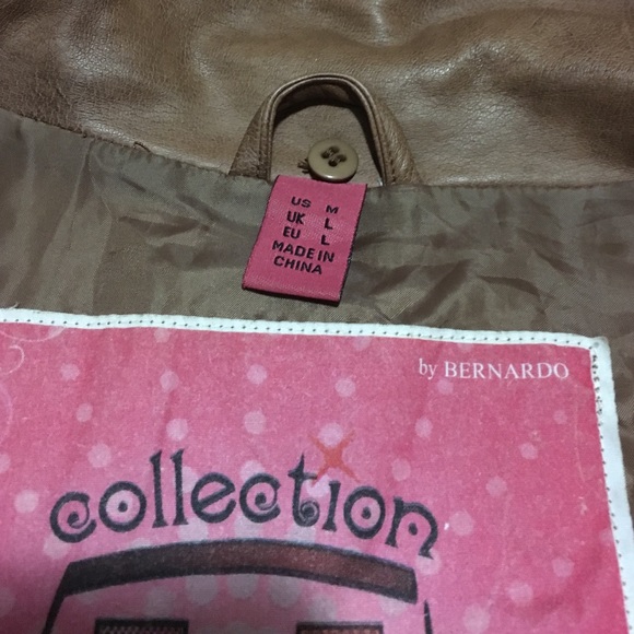 Caramel leatherette moto jacket - Picture 4 of 4