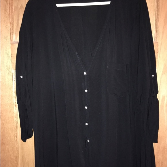 Shark-bite Tunic Style Blouse