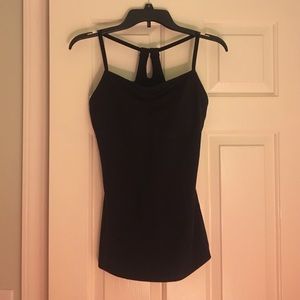 Black Lucy workout tank built in bra soft cups