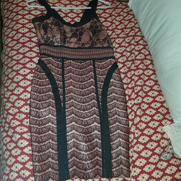 Black and Mauve Printed Dress
