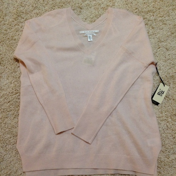 Max studio warm cashmere sweater, peach M - Picture 1 of 3