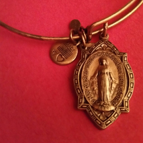 Blessed Mary charm bangle
