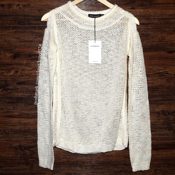 ANTIK BATIK Draped Sweater Long Knit Winter Jumper - Picture 2 of 3