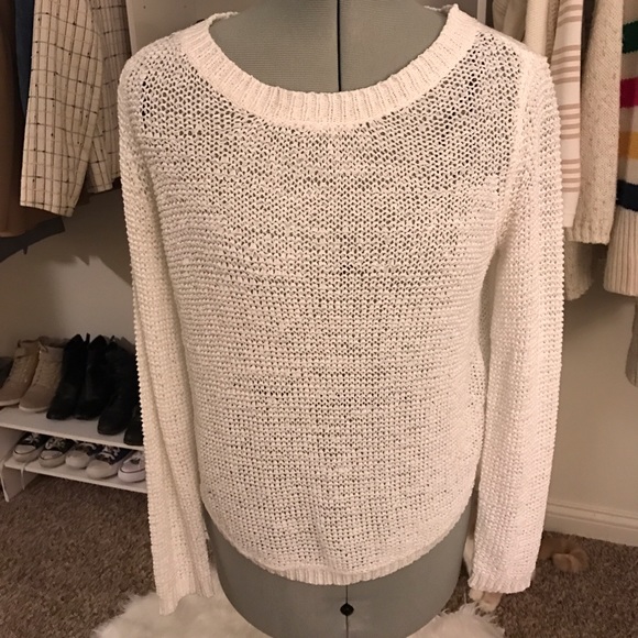 White Crocheted Sweater