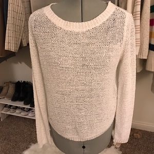White Crocheted Sweater