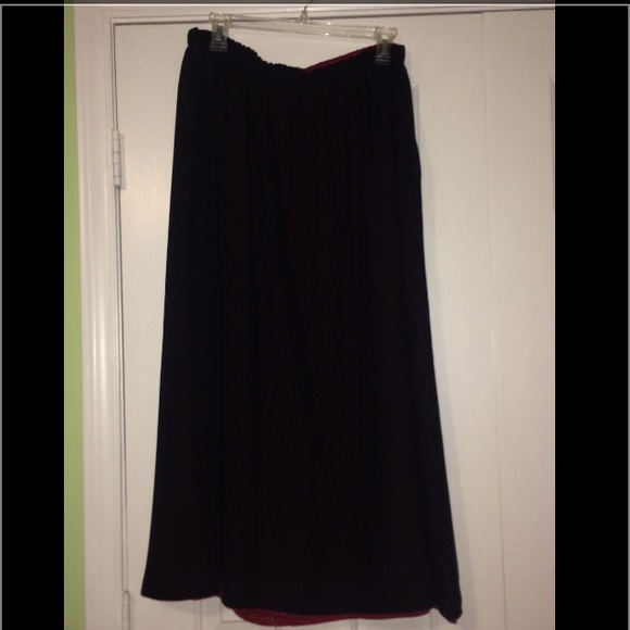 Black maxi skirt