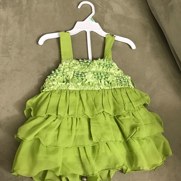Toddler girls green top