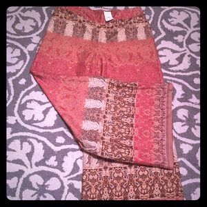 Multicolored wide leg pants size Lrg