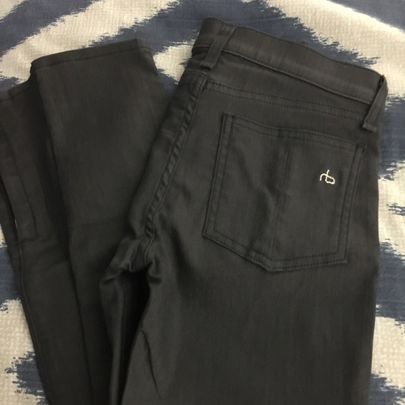 rag & bone black coated jeans