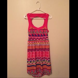 💋Aztec Print Pink Dress🎀