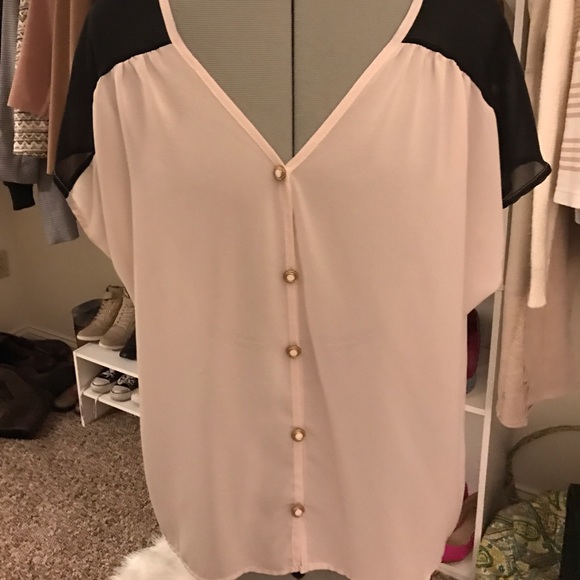 Black and Cream Blouse