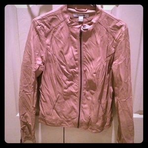 Light pink leather jacket