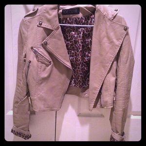 Tan leather jacket from love culture size large