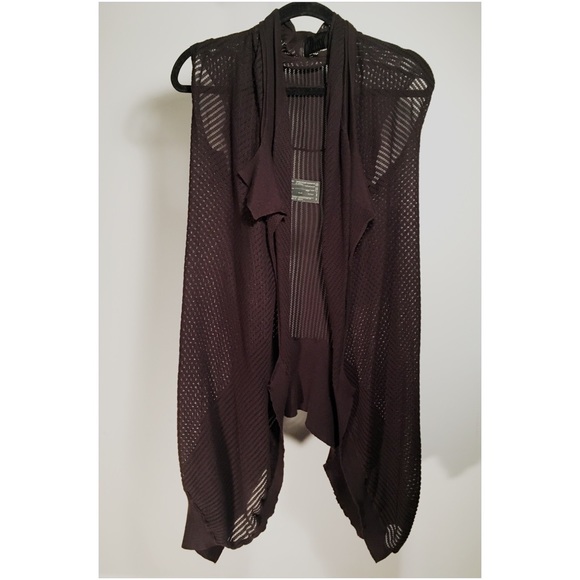 All Saints Kumara Gillet Black Asymmetrical Vest