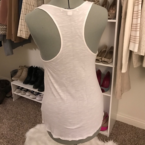 White Racerback Tank - Picture 2 of 4