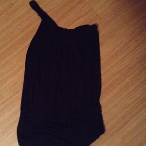 Black one shoulder top
