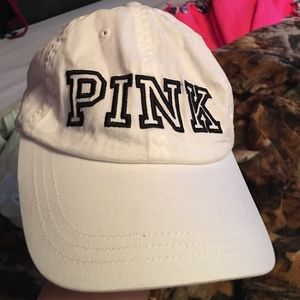 White Victoria's Secret hat