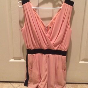 Pink and black romper size large