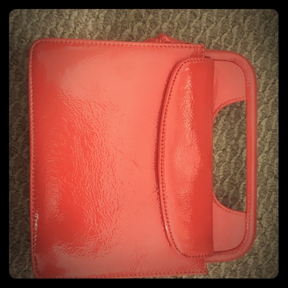Orange hobo clutch