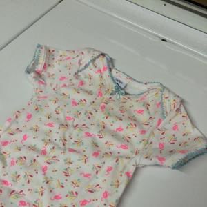 Pink flamingo onesie