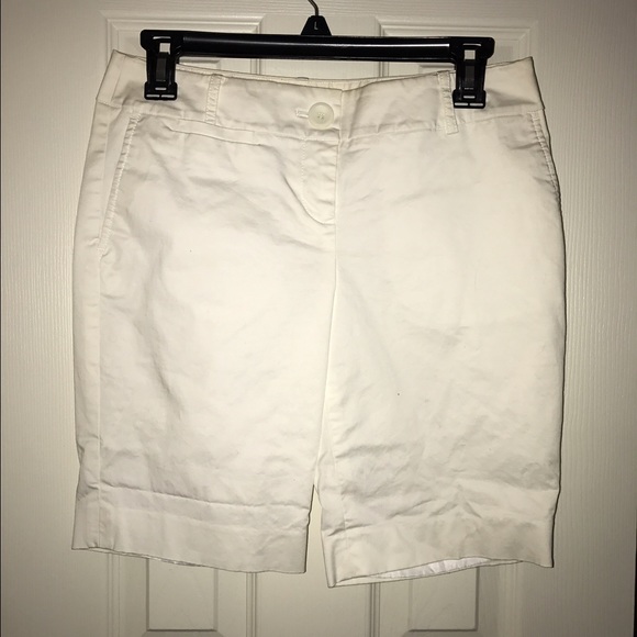 LOFT White Bermuda Shorts 2P