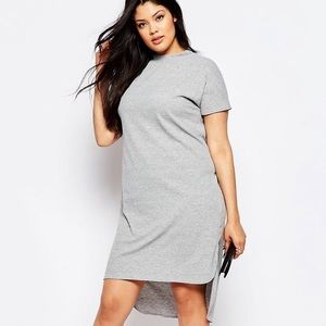 Pink Clove Short Sleeve Longline Ribbed Tunic