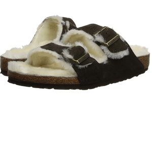 Birkenstock fur sandals