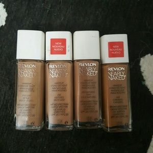 Set of Revlon nearly naked foundations