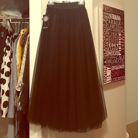 Black Ankle Length TuTu Skirt NEW