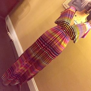 Multi-Stripe Maxi Dress