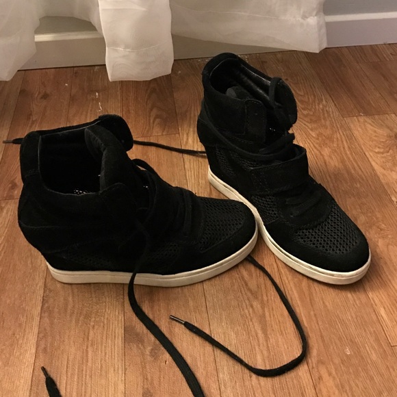 Ash brand Black wedge lace up sneakers
