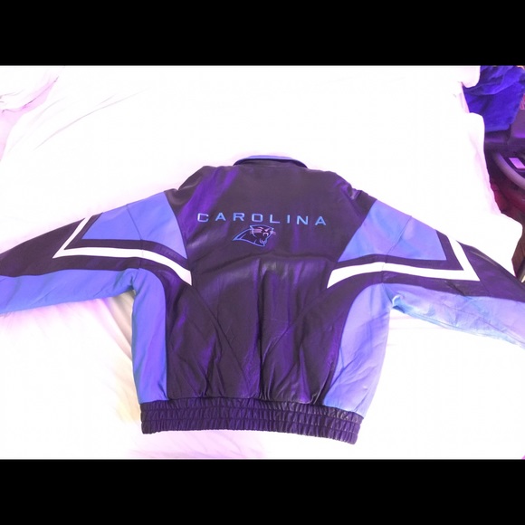 Carolina Panthers Leather Jacket Size XL New - Picture 2 of 2