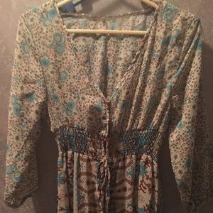 Flowered paisley maxi dress