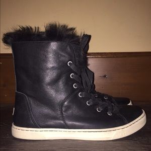Hi top furry UGG sneaker boots
