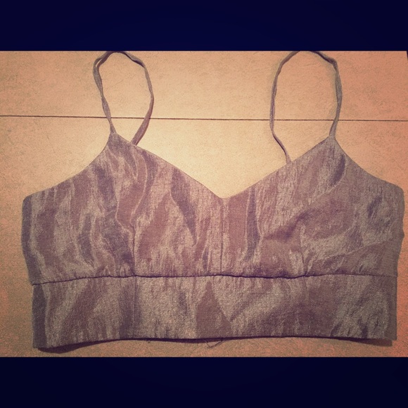 Metallic crop bralette