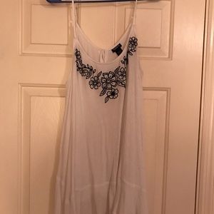 Torrid tank with navy embroidery