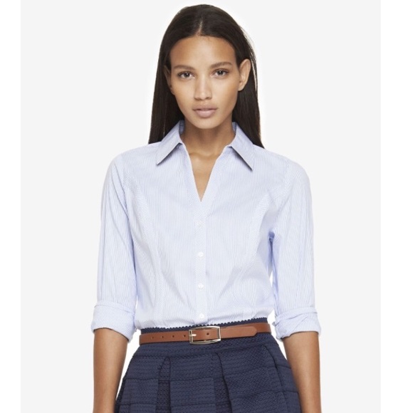 Express Essential Button Down Shirt - Picture 1 of 4