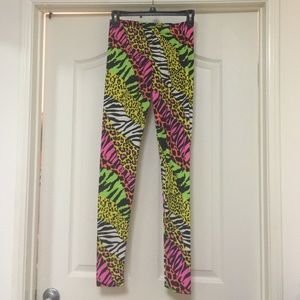 Multicolored animal print leggings
