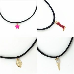 Leather Chokers with charms