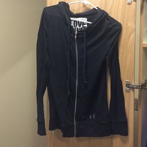 Dark gray Victoria secret zip up