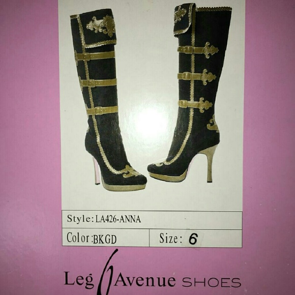 New Leg Avenue Boots with Gold trim