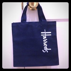 Blue Canvas Harrods Bag